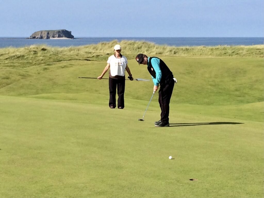 Golfer at Ballyliffin during Northern Ireland Golf Tour