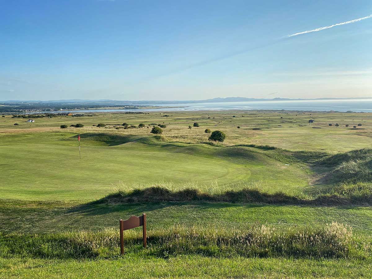 The view across Gullane Golf Club