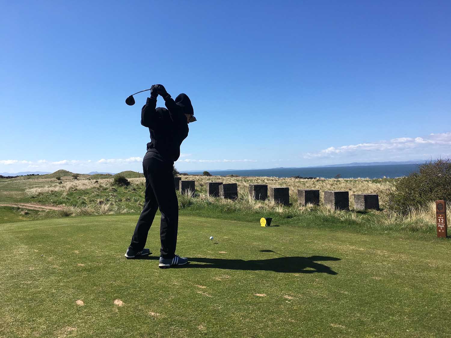 Old tank fortifications at Gullane Golf Club