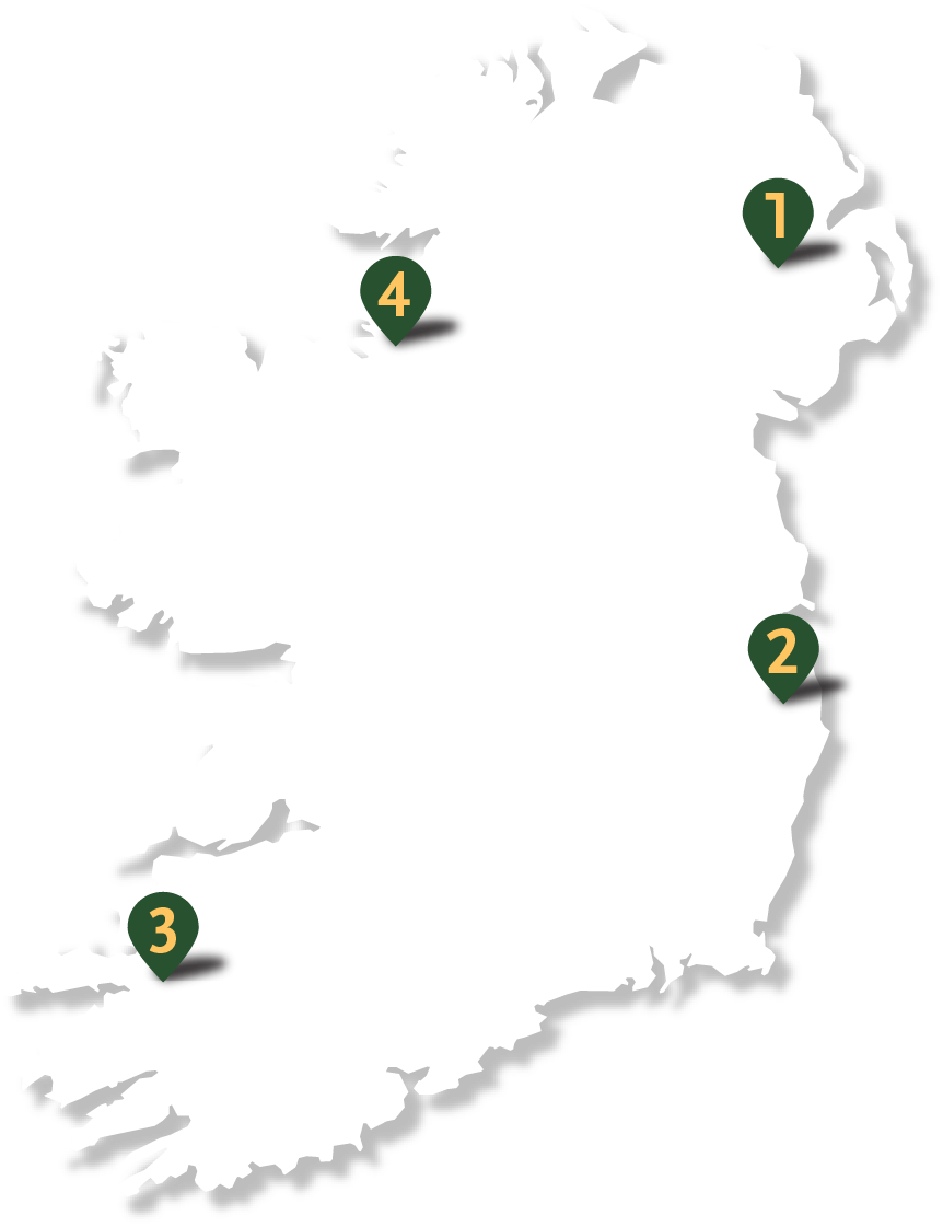 Ireland regions map