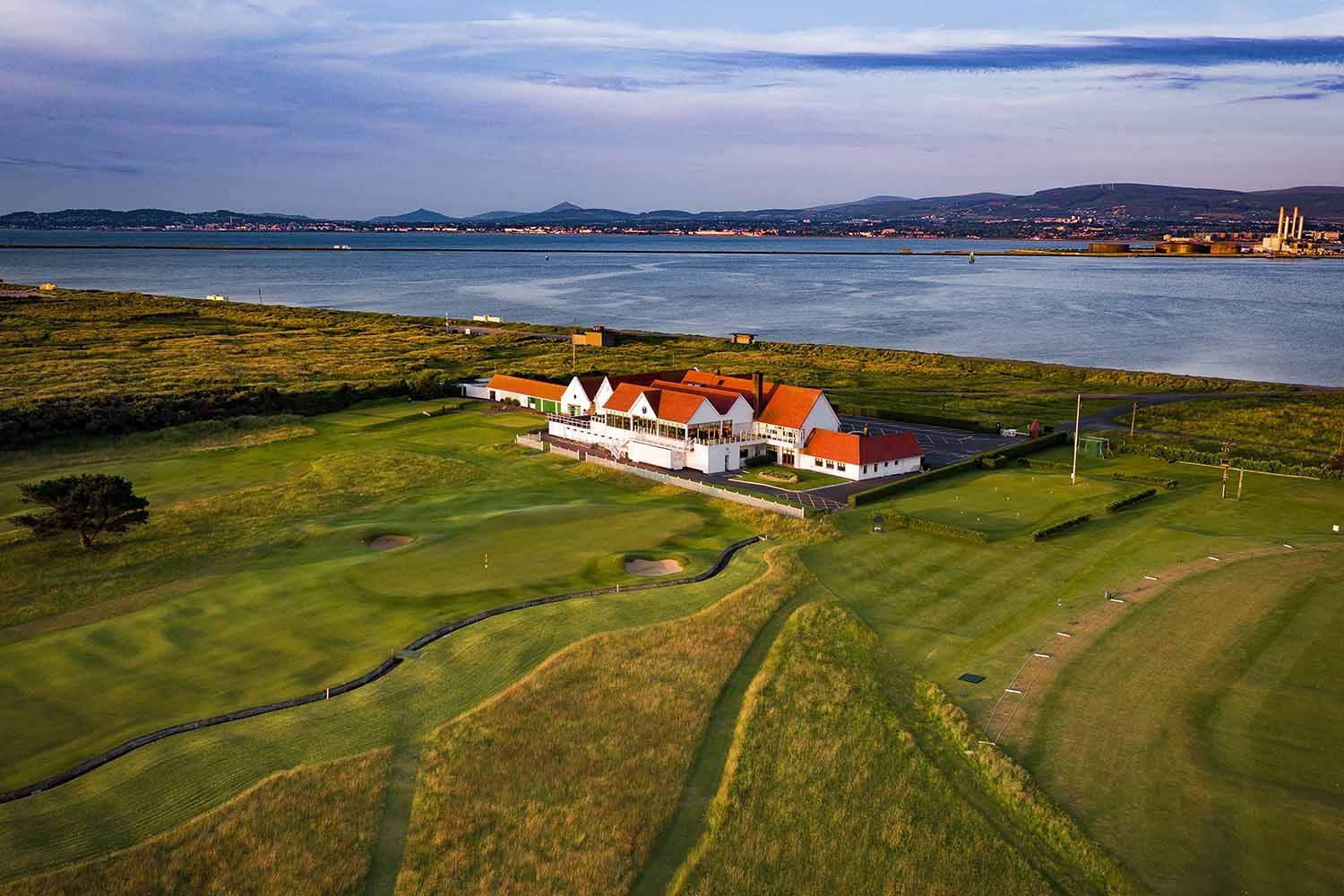 Aerial photo of Harry Colt course at Royal Dublin