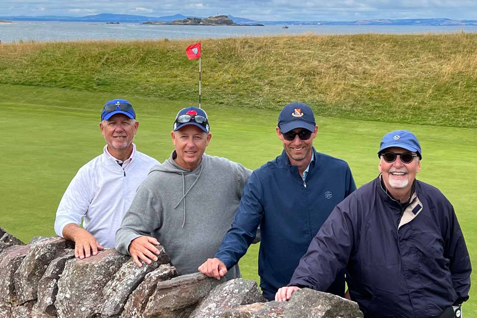 Golfers on 13th hole at North Berwick Golf Club