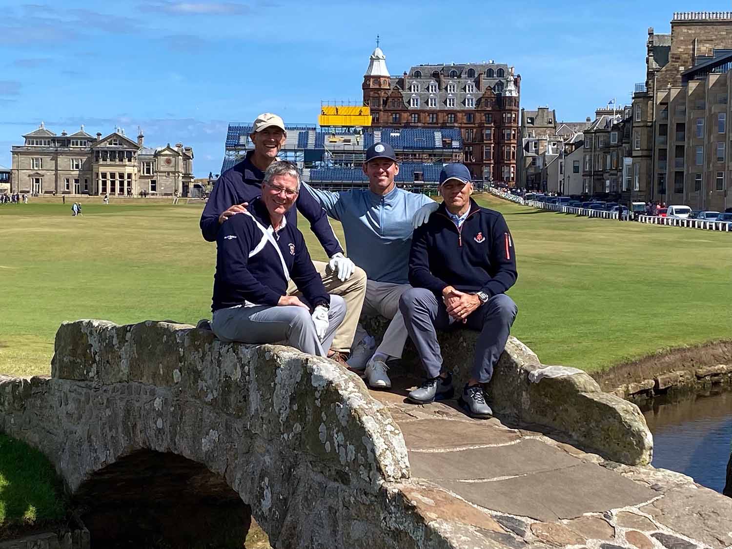 Golfers on a trip to St. Andrews Scotland