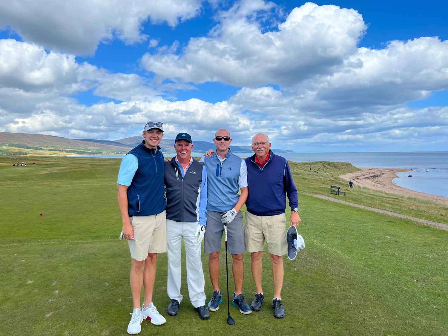 Golfers at Brora Golf Club