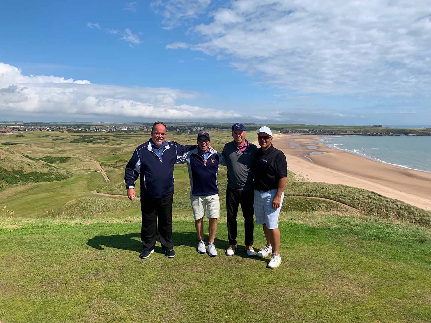 Golfers at Cruden Bay Golf Club