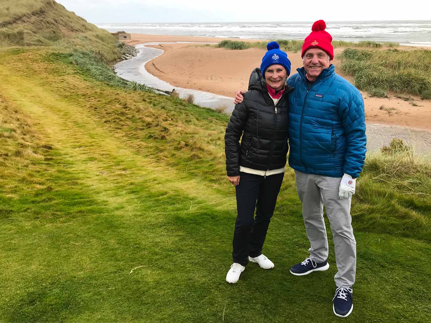 Golfers at Trump Golf Links Aberdeen Scotland