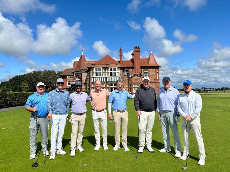 Golfers at Royal Lytham on a trip to England