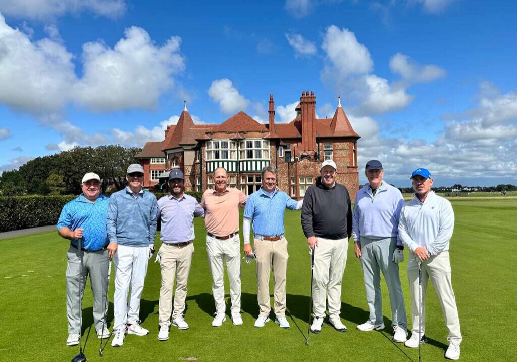 Golfers at Royal Lytham on a trip to England